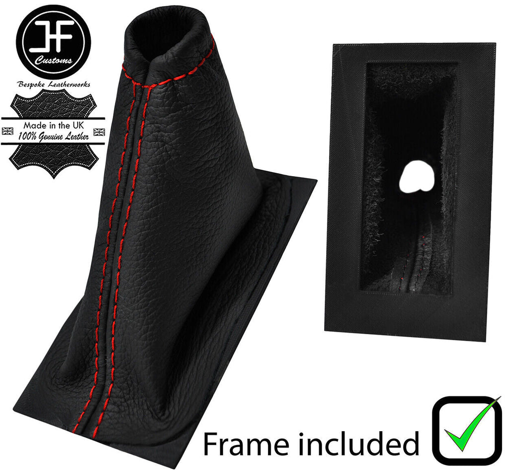 RED STITCH LEATHER HANDBRAKE + PLASTIC FRAME FITS TRIUMPH HERALD & VITESSE