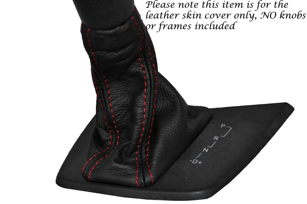 RED STITCH AUTO AUTOMATIC LTHR GEAR GAITER FITS MERCEDES SPRINTER W906 06-14