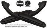 BLACK STITCH 2X DOOR HANDLE ARMREST LTHR COVERS FITS BMW E46 CONVERTIBLE COUPE