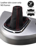 RED STITCHING TOP GRAIN LEATHER GEAR GAITER FITS MITSUBISHI GRANDIS 2004-2011