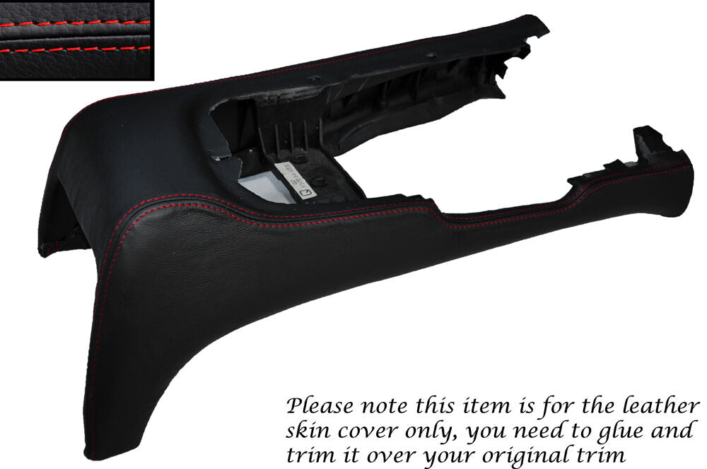 RED STITCH CENTRE CONSOLE SURROUND LEATHER COVER FITS MAZDA RX7 FD3S 92-02