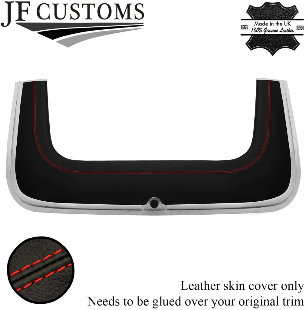 RED STITCH TOP BOOT ROOF FLAP PADDED LEATHER COVER FOR TRIUMPH STAG 70-77