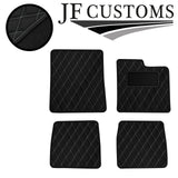 L GREY DIAMOND STITCH VINYL 4X TAILORED FLOOR CARPETS FOR FORD CONSUL MK2 JF1