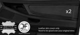 BLACK STITCH 2X DOOR CARD TRIM LEATHER COVERS FOR BMW 8 SERIES E31 1990-1999