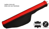 BLACK & RED LEATHER HANDBRAKE GAITER FITS AUDI TT 1998-2006 CUSTOM NEW