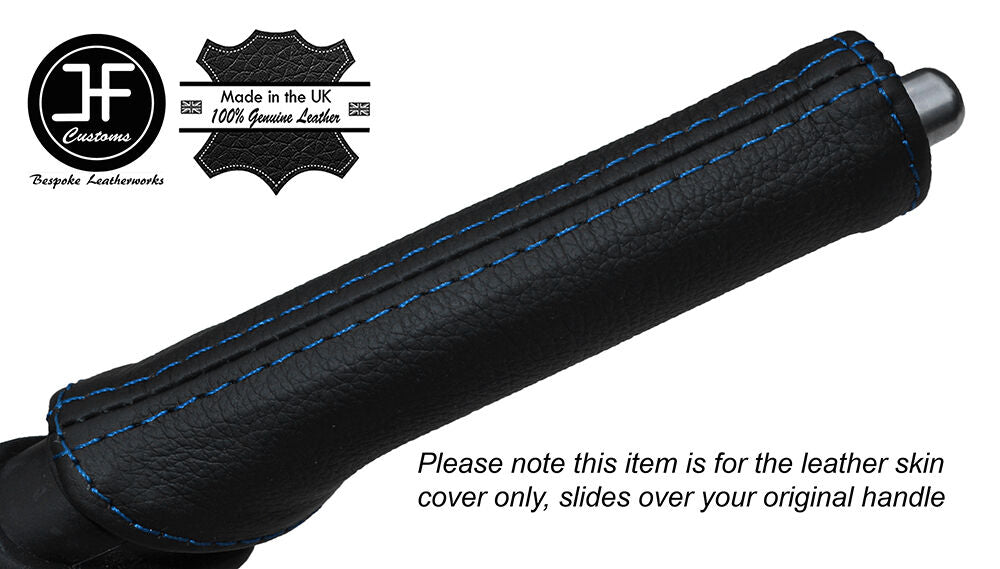 BLUE STITCHING HANDBRAKE HANDLE LEATHER COVER FITS TOYOTA AURIS 2012-2016