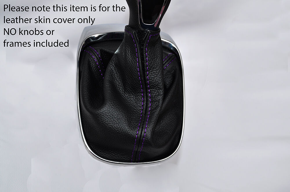 PURPEL STITCHING LEATHER MANUAL GEAR GAITER FITS VAUXHALL OPEL MOKKA 2012-2016