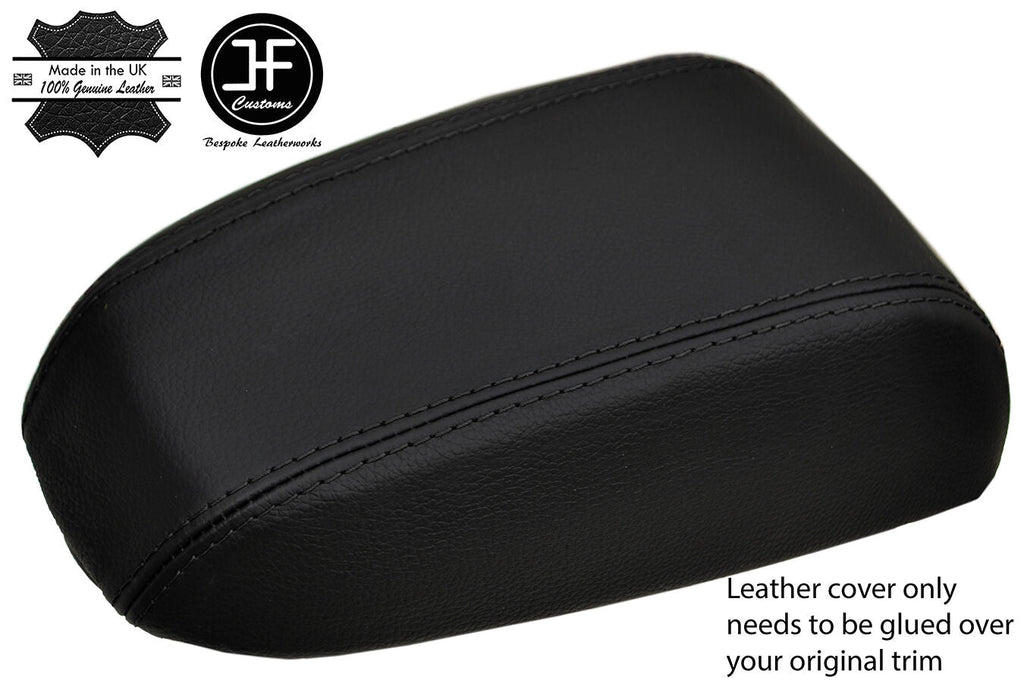BLACK STITCHING REAL LEATHER ARMREST LID COVER FITS KIA CERATO CUSTOM NEW
