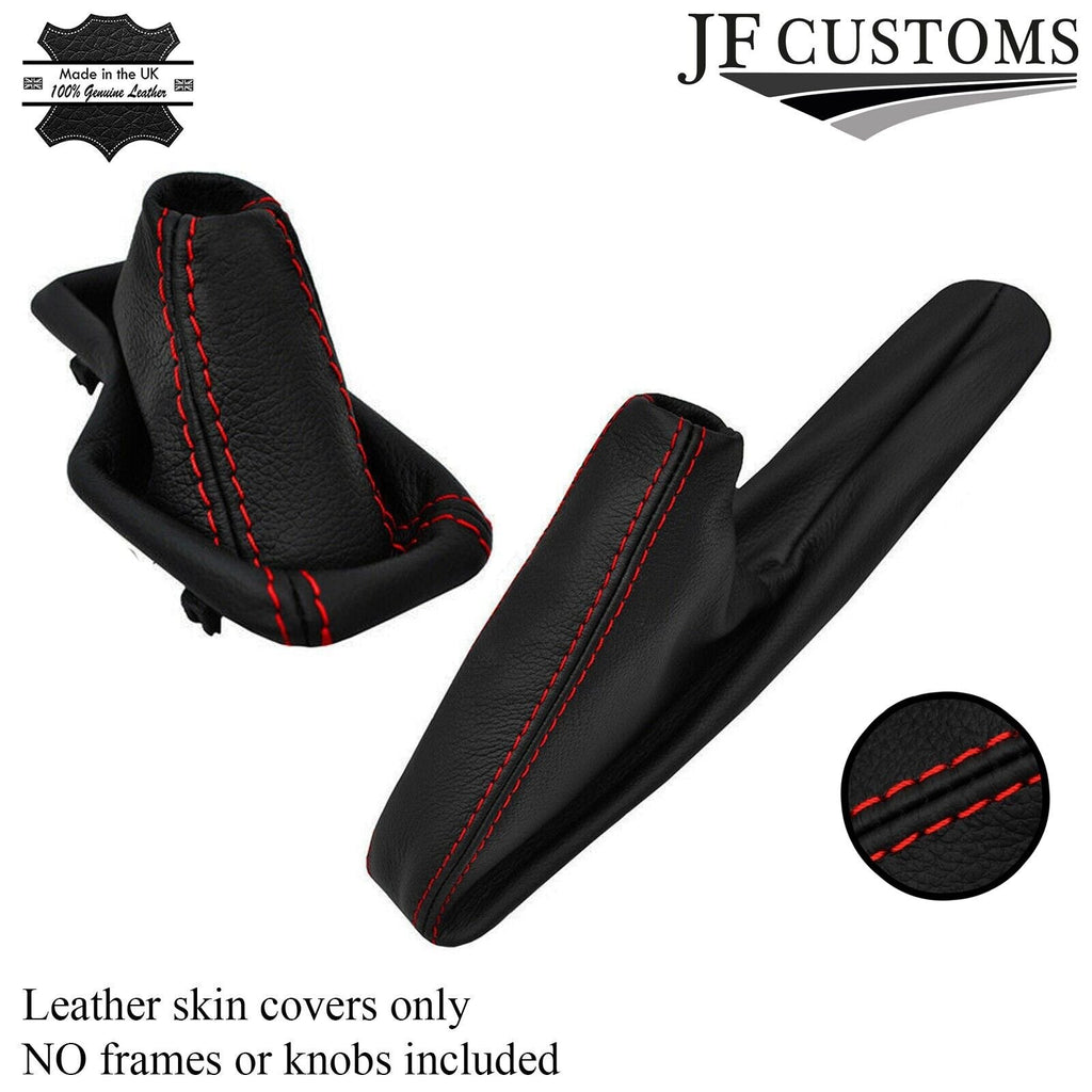 RED STITCH LEATHER AUTOMATIC GEAR & HANDBRAKE GAITER SET FOR BMW Z3 CUSTOM NEW