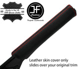 RED STITCH TOP GRAIN LEATHER HANDBRAKE HANDLE COVER FOR PEUGEOT 207 2006-2013