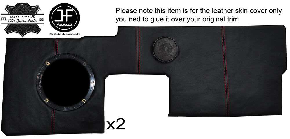 RED STITCH 2X FRONT DOOR CARD TRIM LEATHER COVERS FITS RENAULT ALPINE GTA V6