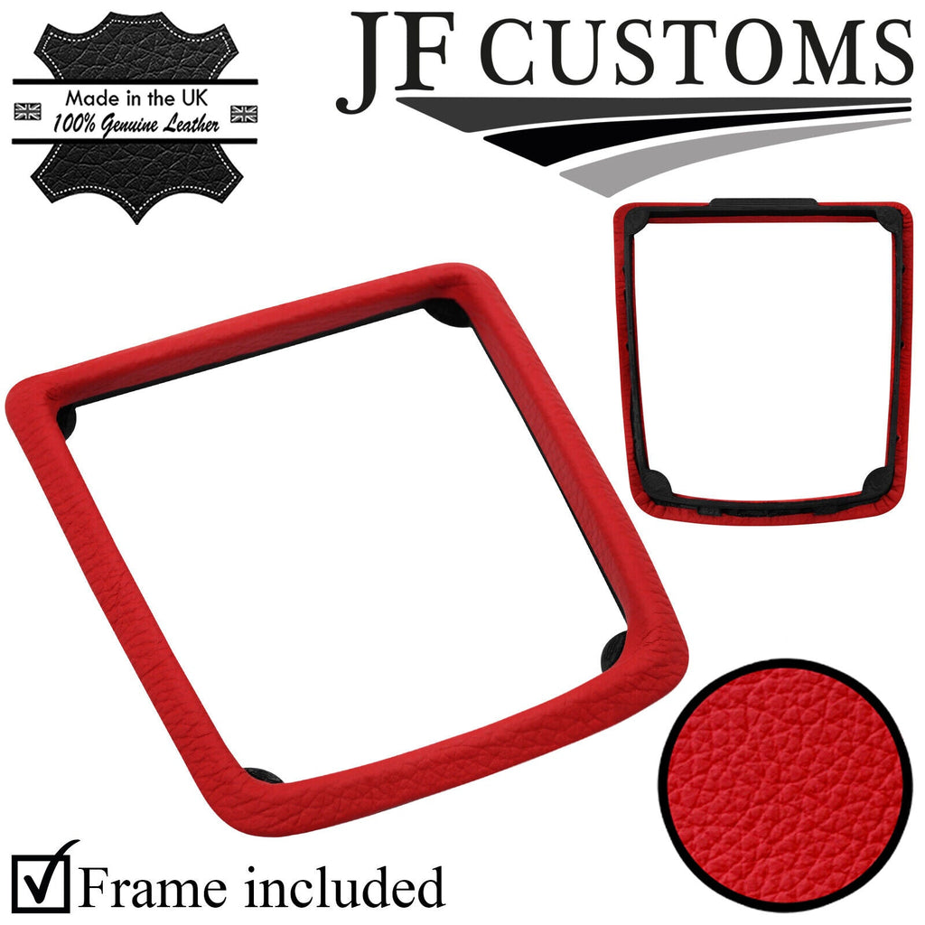 RED ITALIAN LEATHER GEAR TRIM COVER + FRAME FOR FORD FOCUS MK2 05-11 CUSTOM NEW