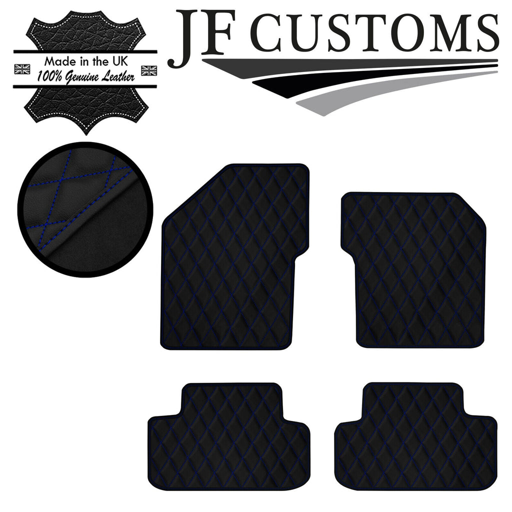 BLUE DIAMOND STITCH VINYL 4X TAILORED FLOOR MAT CARPETS FOR ALFA 147 01-10
