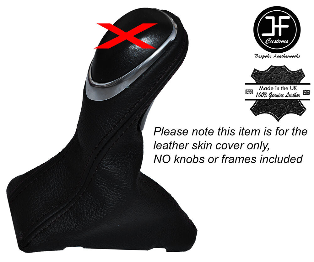 BLACK STITCHING AUTO AUTOMATIC SKIN SHIFT BOOT FITS CADILLAC ATS 2013-2016