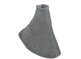 WHITE STITCH FITS AUDI TT COUPE 1996-2002 GREY SUEDE GEAR GAITER LEATHER