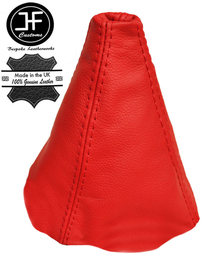 RED REAL LEATHER MANUAL GEAR GAITER FITS AUDI 80 90 B3 B4 1984-1996 CUSTOM NEW