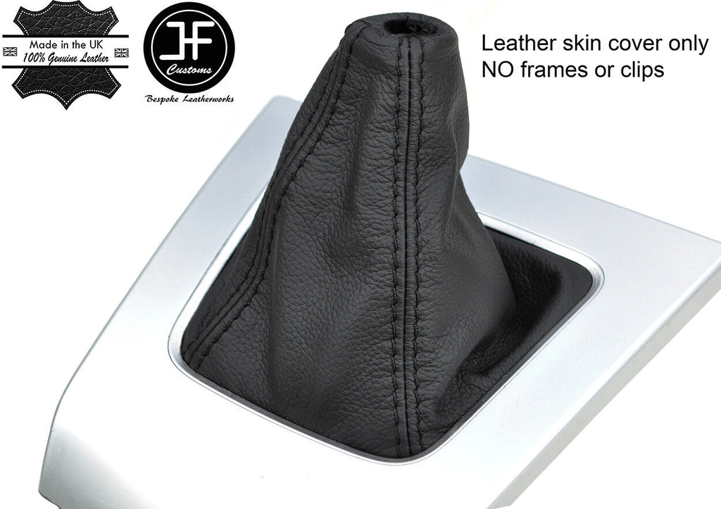 BLACK STITCH TOP GRAIN LEATHER MANUAL GEAR GAITER FITS MAZDA 5 2005-2010