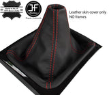 RED STITCHING TOP GRAIN LEATHER MANUAL GEAR GAITER FITS MITSUBISHI L200 15-18