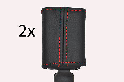 red stitch FITS VOLKSWAGEN POLO MK3 94-99 2X FRONT SEAT BELT STALK COVERS