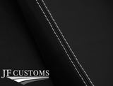 LIGHT GREY STITCH LEATHER 2X UPPER LOWER B PILLAR COVERS  FOR VOLVO XC90 02-06
