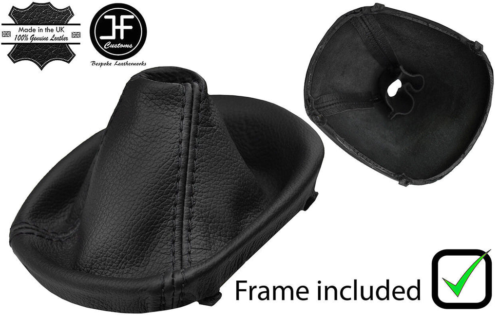 BLACK STITCH LEATHER MANUAL GEAR GAITER+PLASTIC FRAME FOR BMW Z4 E85 E86 02-08