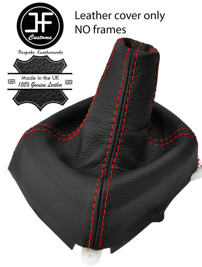 RED STITCH TOP GRAIN LEATHER MANUAL GEAR GAITER FITS MITSUBISHI COLT 95-03