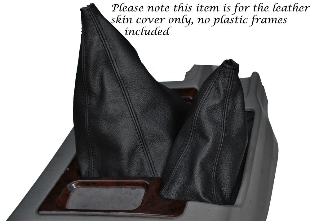 BLACK STITCH LEATHER GEAR GAITER SHIFT BOOT FITS NISSAN PATROL Y61 1998-2013