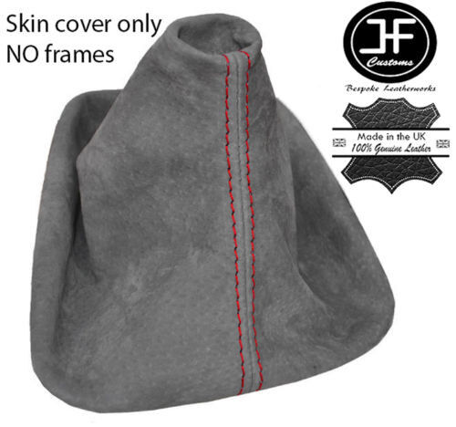 RED & TRI STITCH GRAPHITE SUEDE GEAR GAITER FITS BMW Z3 1995-2003 CUSTOM NEW