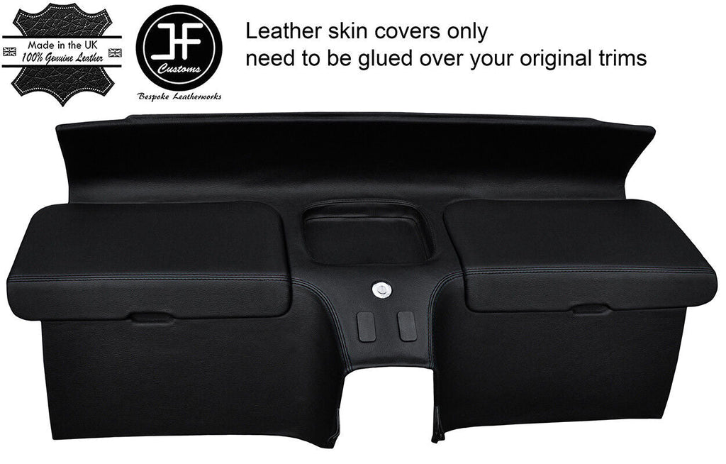 BLACK STITCH REAR STORAGE PANEL LEATHER COVERS FITS HONDA CRX DEL SOL 92-97