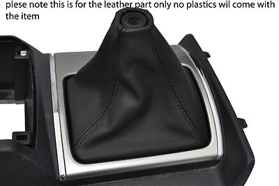 black stitch FITS MITSUBISHI SHOGUN 07-11 MANUAL LEATHER GEAR GAITER CUSTOM NEW