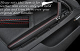 RED STITCH 2X FRONT DOOR HANDLE ARMREST COVER FITS AUDI A3 8P S3 03-12 3 DOOR