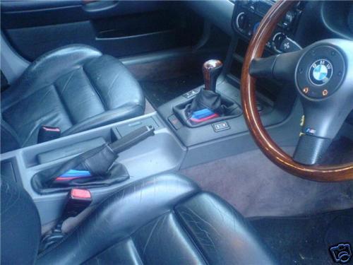 FITS BMW E36 E46 2X GAITERS SET GENUINE LEATHER 91-05 TRI STRIPES CUSTOM NEW