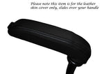 BLACK STITCH FITS PEUGEOT RCZ 2010+ CURVED HANDBRAKE HANDLE LEATHER SKIN COVER