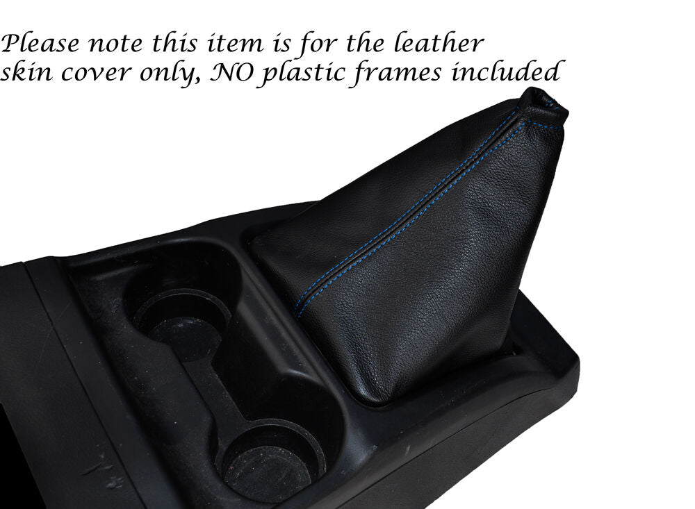 BLUE STITCH LEATHER GEAR GAITER FITS GREAT WALL STEED 2010-2014 CUSTOM NEW