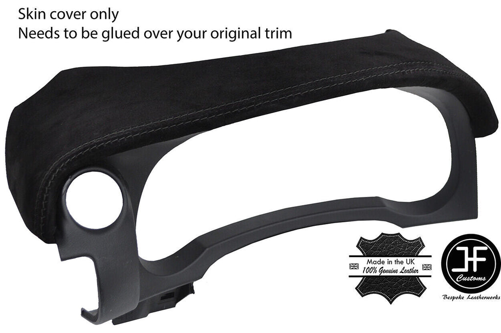 BLACK STITCH SPEEDO CLUSTER HOOD SUEDE COVER FOR LEXUS RC 200 300 350 14-18