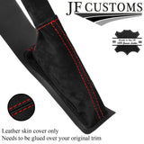 RED STITCHING REAL SUEDE HANDBRAKE GAITER FITS FORD FOCUS 2014-2018 CUSTOM NEW
