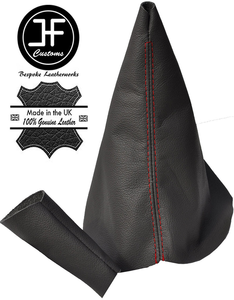 RED STITCH FOR RENAULT LAGUNA MK2 GEAR GAITER&5 SPEED KNOB COVER GREY LEATHER