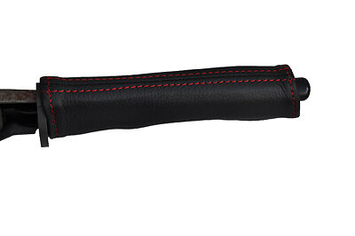 red stitch FITS VOLVO S40 V40 00-04 LEATHER HANDBRAKE HANDLE COVER ONLY