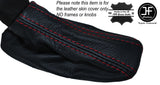 RED STITCHING LEATHER SKIN HANDBRAKE GAITER FITS VOLVO S90 960 1995-1998