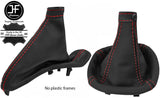 RED STITCH LEATHER MANUAL GEAR + HANDBRAKE GAITER FITS ALFA ROMEO MITO 08-18