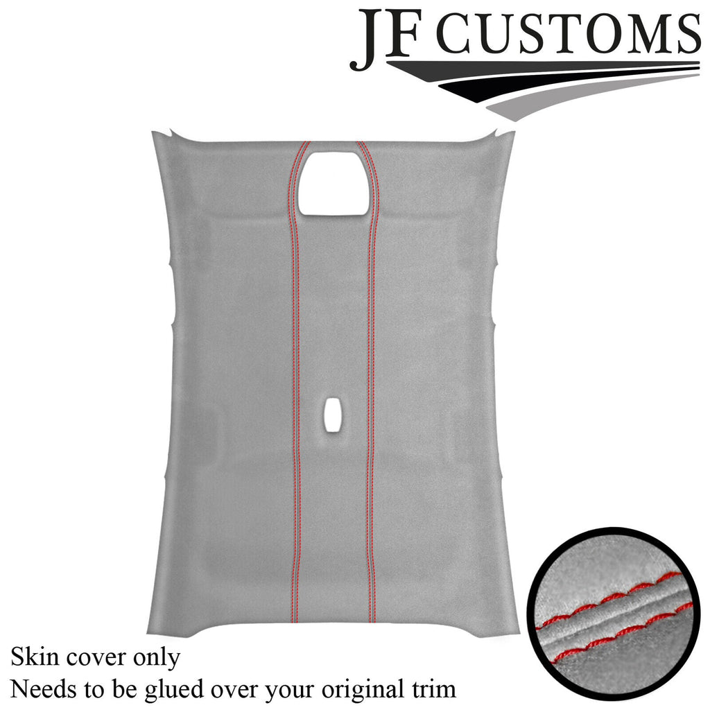 RED STITCH L GREY SUEDE ROOF HEADLINER COVER FOR FORD FOCUS ST MK3 11-15 5DR