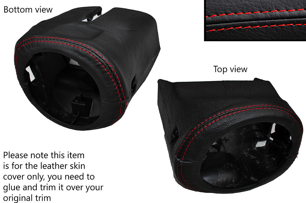RED STITCH STEERING SHROUD LEATHER SKIN COVER FITS BMW Z3 1995-2003 CUSTOM NEW