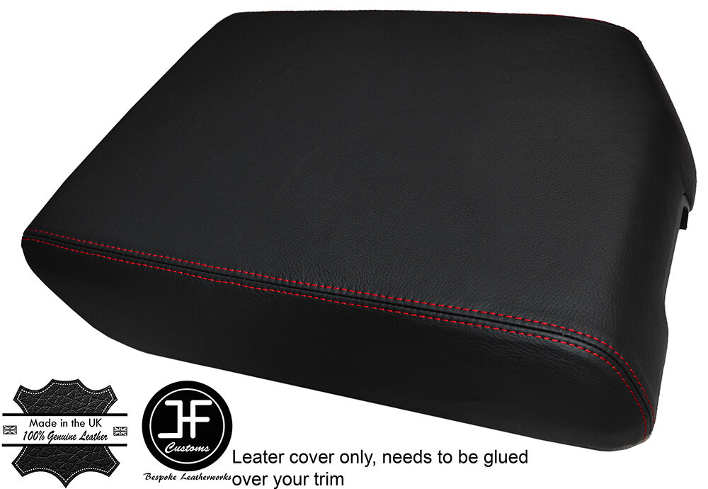 RED STITCH ARMREST LID GENUINE LEATHER COVER FITS TOYOTA TUNDRA 2007-2015