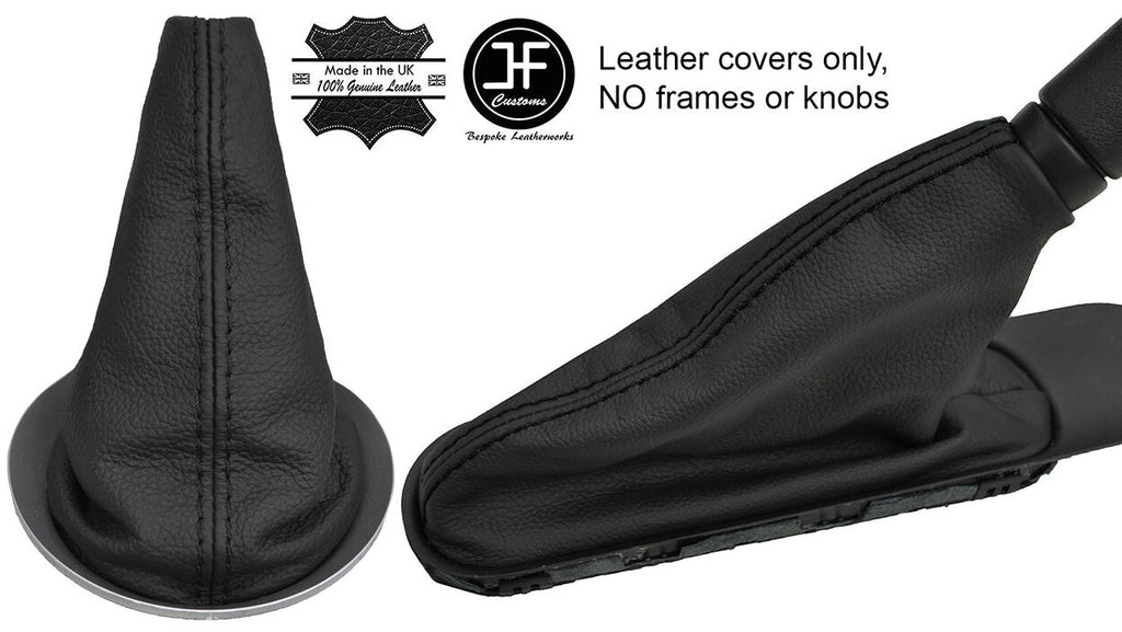 BLACK STITCH TOP GRAIN REAL LEATHER GAITER SET FOR BMW MINI COOPER R55 R56 R57