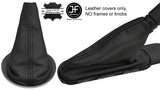 BLACK STITCH TOP GRAIN REAL LEATHER GAITER SET FOR BMW MINI COOPER R55 R56 R57