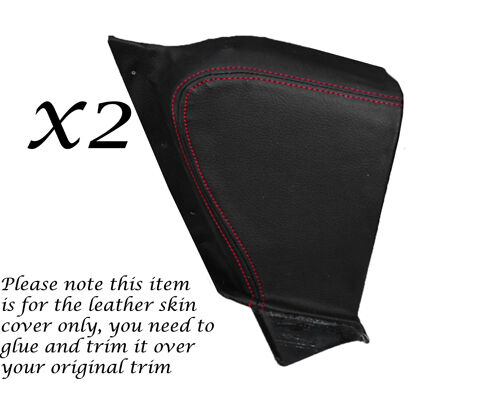 RED STITCH 2X HOOD MECHANISM TRIM LEATHER COVERS FITS TRIUMPH TR7 TR8 76-81
