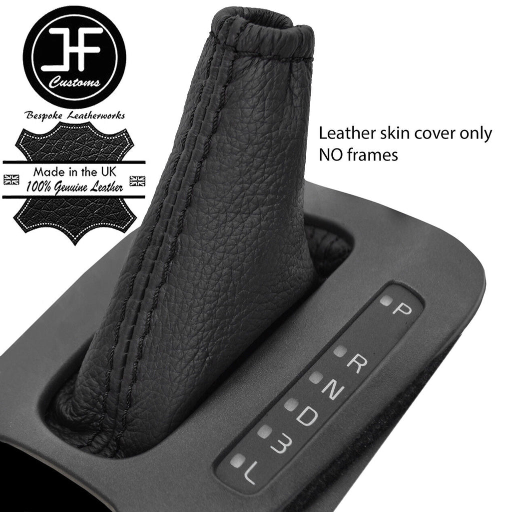 BLACK STITCH TOP GRAIN LEATHER AUTOMATIC GEAR GAITER FITS VOLVO V70 S70 98-00