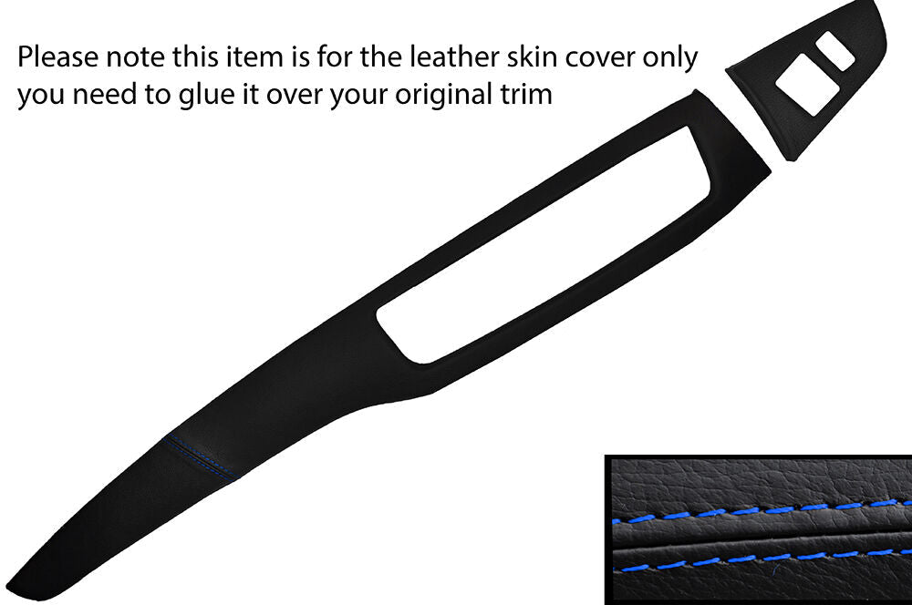 BLUE STITCH TWO PIECE DASH KIT LEATHER COVERS FITS MITSUBISHI LANCER EVO 7 8 9