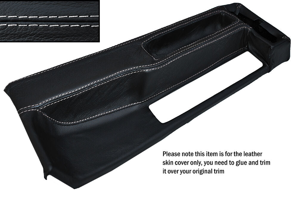 WHITE STITCHING CENTRE CONSOLE LEATHER SKIN COVER FITS BMW 3 SERIES E30 84-91