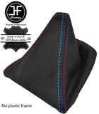 RED & TRI STITCHING MANUAL LEATHER GEAR GAITER FITS BMW X3 E83 2003-2010